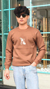 Mens brown bear sweater