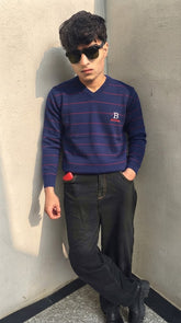 Mens Imported Rabbit Wool Sweater Red Lining