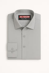 Men light gray formal shirt