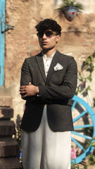 Men's brown twead casual coat
