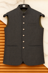 Men’s Black Checkered Sutting Waistcoat