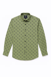Men’s Monogram Pattern Casual Shirt