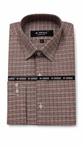 Men’s Brown Check Formal Shirt