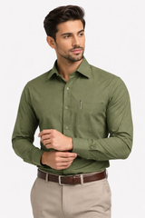 Mens olive green formal shirt