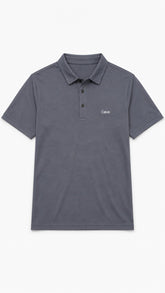 Men’s Charcoal Grey Embroidered Polo Shirt