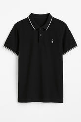 Men’s black Oversized Polo Tee