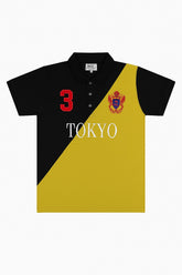 Men’s Yellow and Black Pannel Polo Tee
