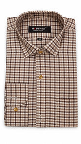 Men’s Brown Check Formal Shirt
