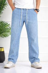 Men’s Light Blue Baggy Fit Denim Jeans