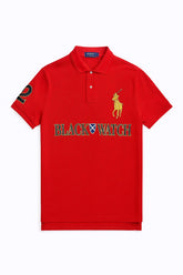 Men’s red Polo embroided Polo Tee