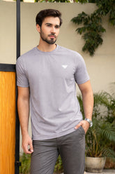 Men’s Light Grey Textured T-Shirt