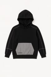 Mens black pocket style hood