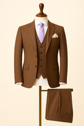Men mud brown 3 piece
