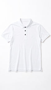 Mens Imported White Solid Polo Shirt