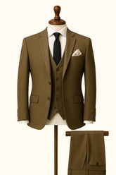 Men's caramel brown 3 piece