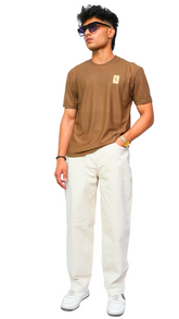 Men 3d Textured brown Imported T-Shirt