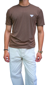 Men's prada texture brown Imported T-Shirt