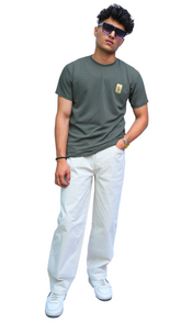 Men 3d Textured green Imported T-Shirt