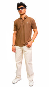 Men's Bronze brown Imported polo shirt