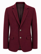Men's Maroon Imported Wool Casual Coat