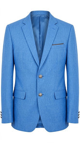 Men's Sky Blue Imported Wool Casual Coat