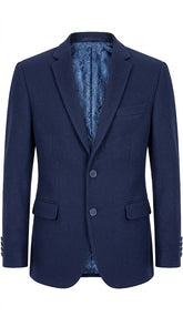 Men's Blue Imported Wool Casual Coat