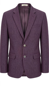 Men's Plum Imported Wool Casual Coat