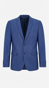 Mens Blue Imported Wool Casual Coat