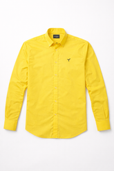 Mens Bright Yellow Button-Down casual shirt
