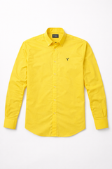 Mens Bright Yellow Button-Down casual shirt