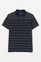 Men’s Gray and Blue Linning Polo Tee