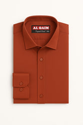 Men's rust formal shirt
