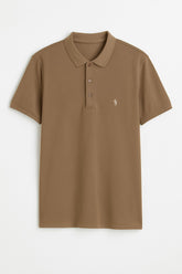 Men’s camel brown Oversized polo Tee