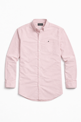 Mens Light Pink Solid casual shirt