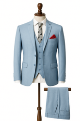 Men's sky blue 3 piece