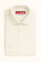 Men off white formal shirt