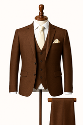Men's brown 3 piece