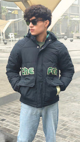 mens imported black FCK puffer jacket