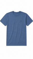 Men’s Steel Blue Micro-Textured Burberry Logo T-Shirt