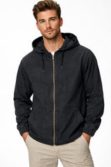 MENS BLACK DENIM ZIPPER