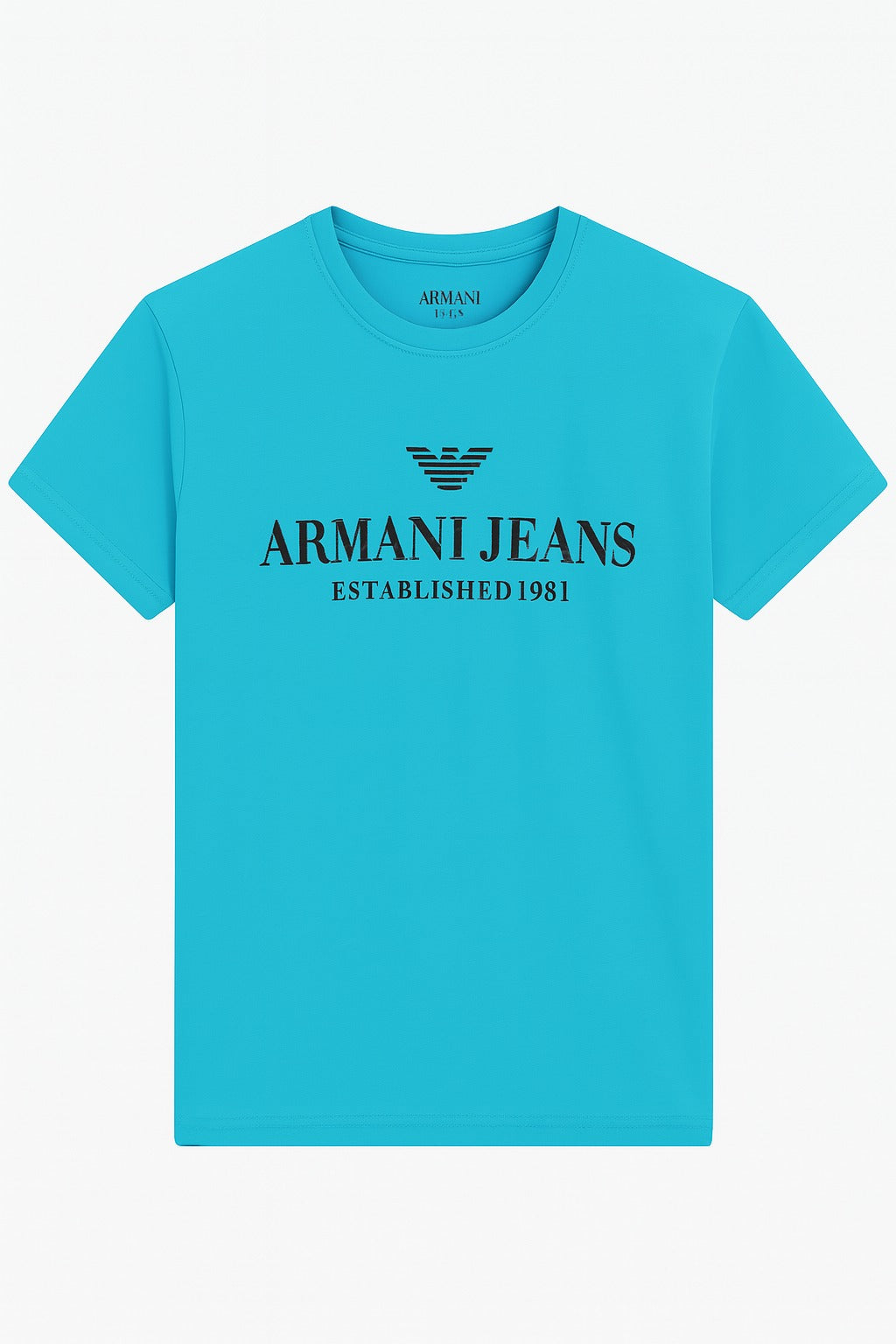 Men’s aqua blue Armani Tee