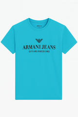 Men’s aqua blue Armani Tee