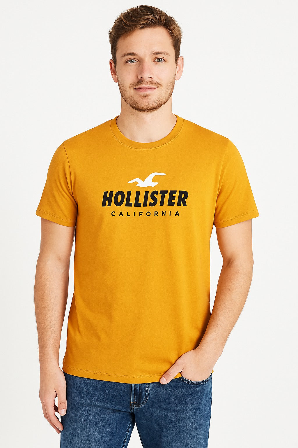 Men’s mustard hollister Tee