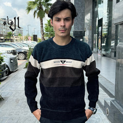 Mens imported blue lining sweater