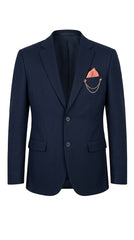 Men's Navy Imported Suiting Casual Coat