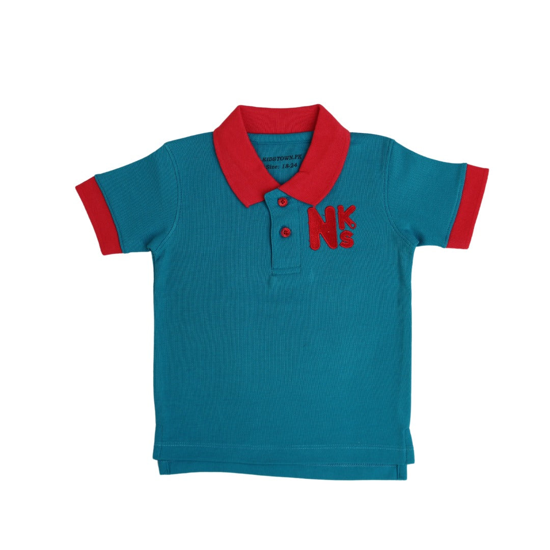 Boys zinc red polo
