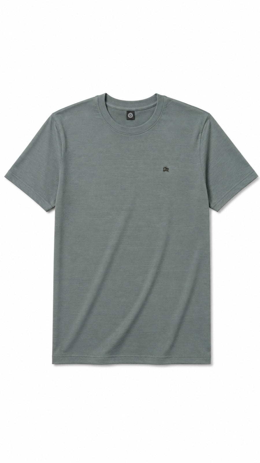 Men’s Grey Micro-Textured Roberto Cavalli Logo T-Shirt