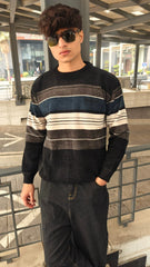 mens imported Blue gray lining sweater