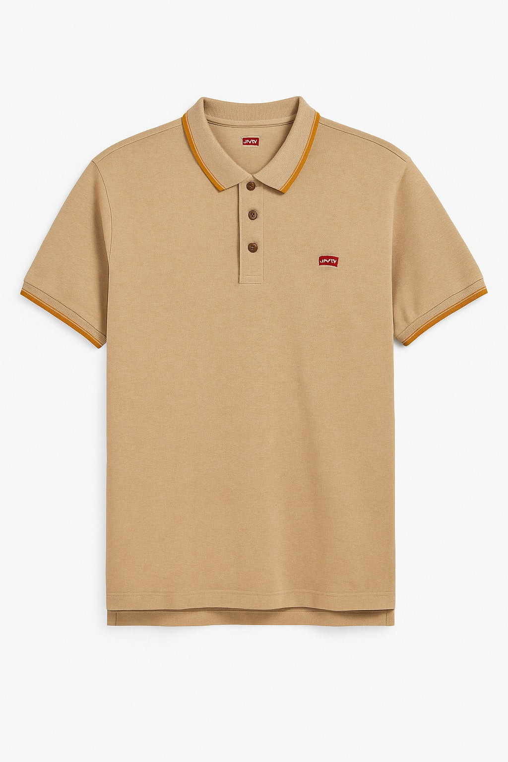 Men’s Light brown double shade polo Tee