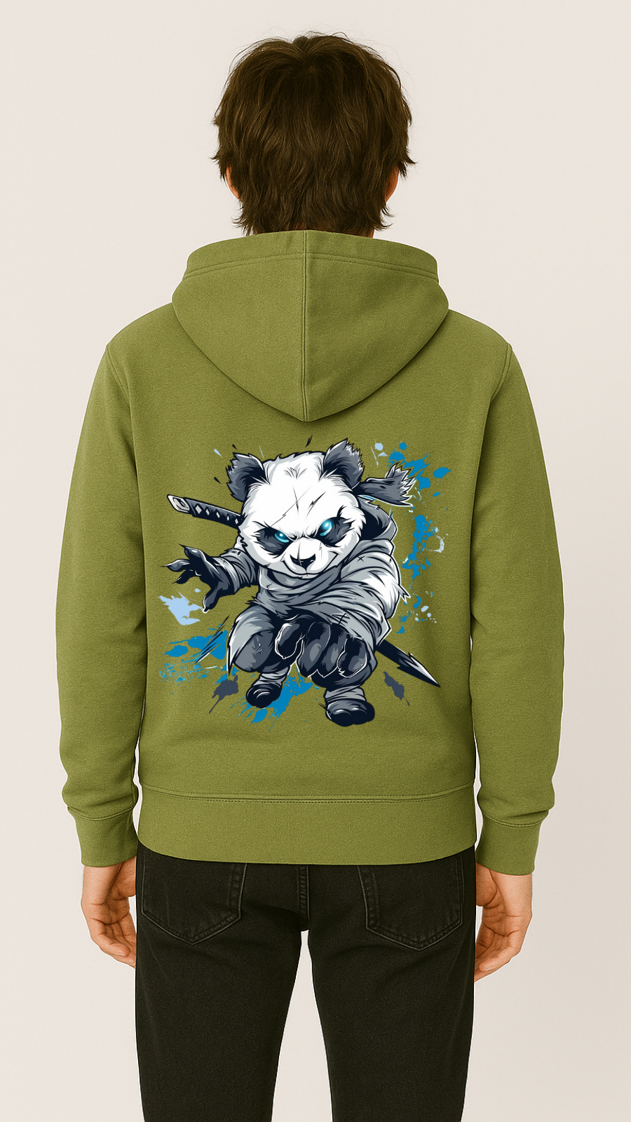 Men’s Ninja Panda Fleece Hood